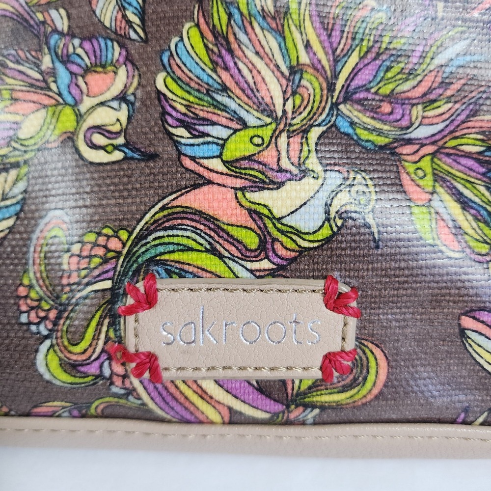 Sakroots Womens Mini Tote Hand Bag Purse Coated Canvas Bird‎ Print *NO STRAP - Picture 14 of 16